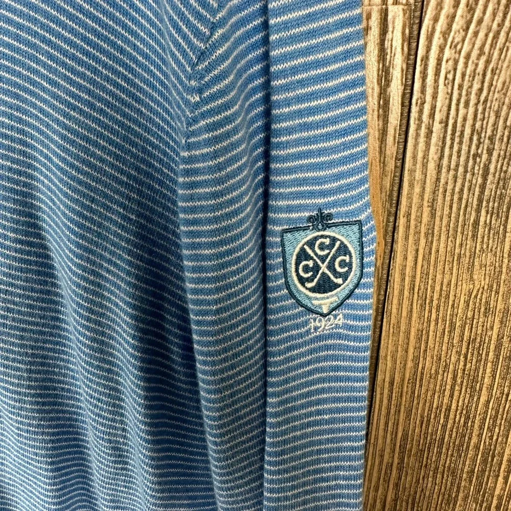 Peter Millar Crown Soft Quarter Zip Pullover Sweater Luxe Casual Striped Men XXL